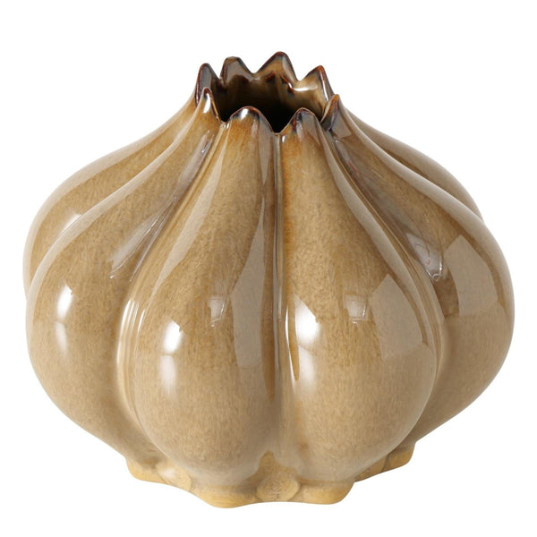 Vase Aurelia – Glanzend Bruine Vaas (Ø15,5cm)