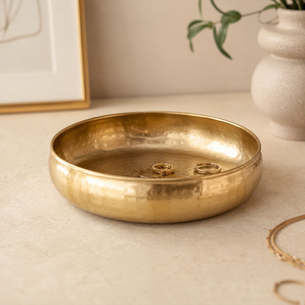 Decoratieve Schaal – Goudkleurig (Ø30cm)