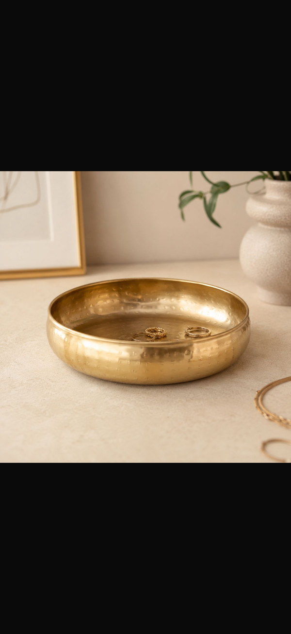 Decoratieve Schaal – Goudkleurig (Ø30cm)