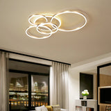 Dimbare LED Plafondlamp – Modern Design (Zwart/Goud/Wit)