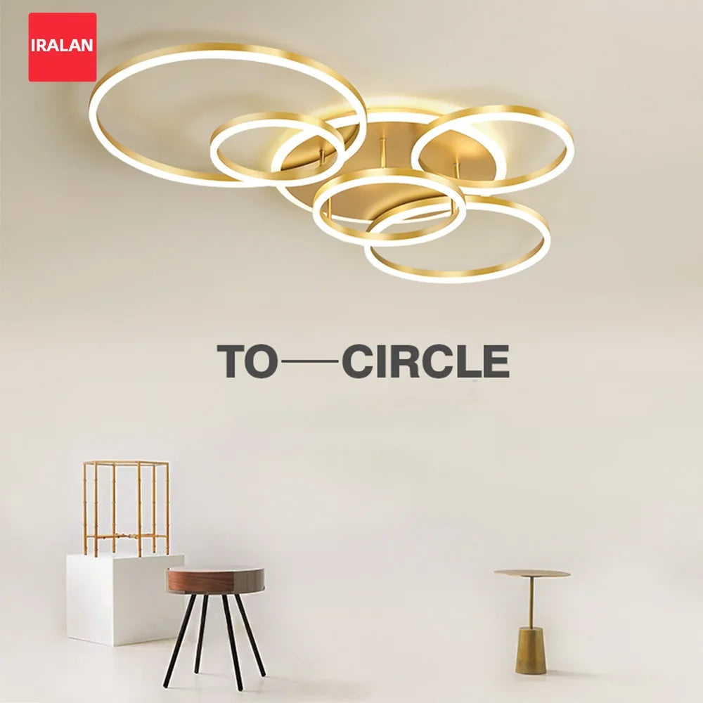 Dimbare LED Plafondlamp – Modern Design (Zwart/Goud/Wit)
