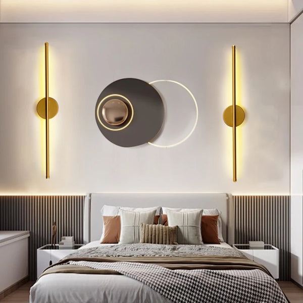 Moderne LED Wandlamp – Goud of Zwart (60cm)